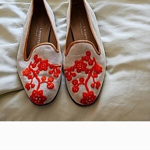 Stubbs and Wooton flat canvas slippers